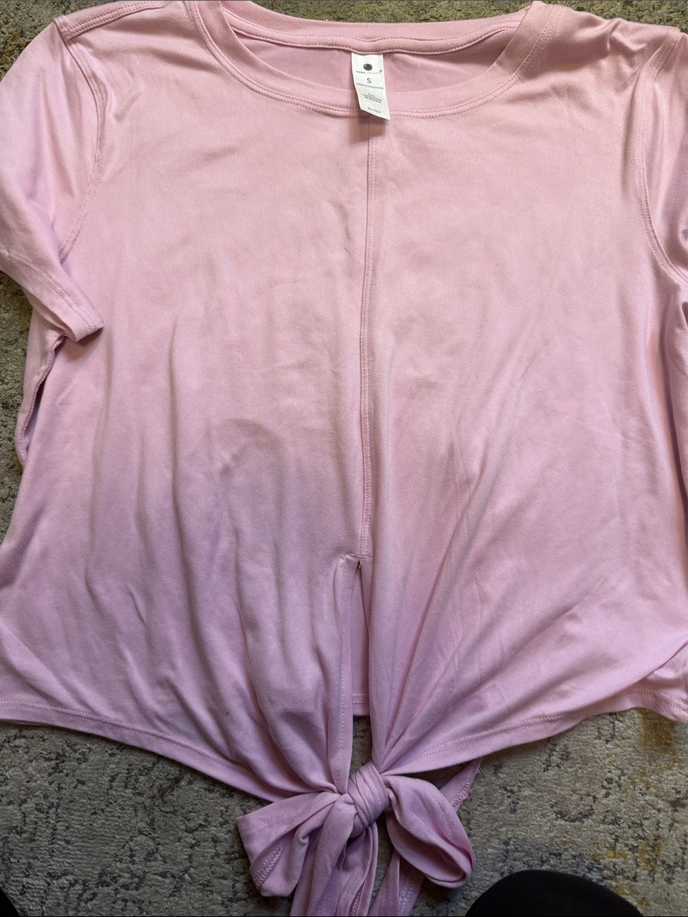 Yogalicious Light Pink Tie-Front Women’s Top